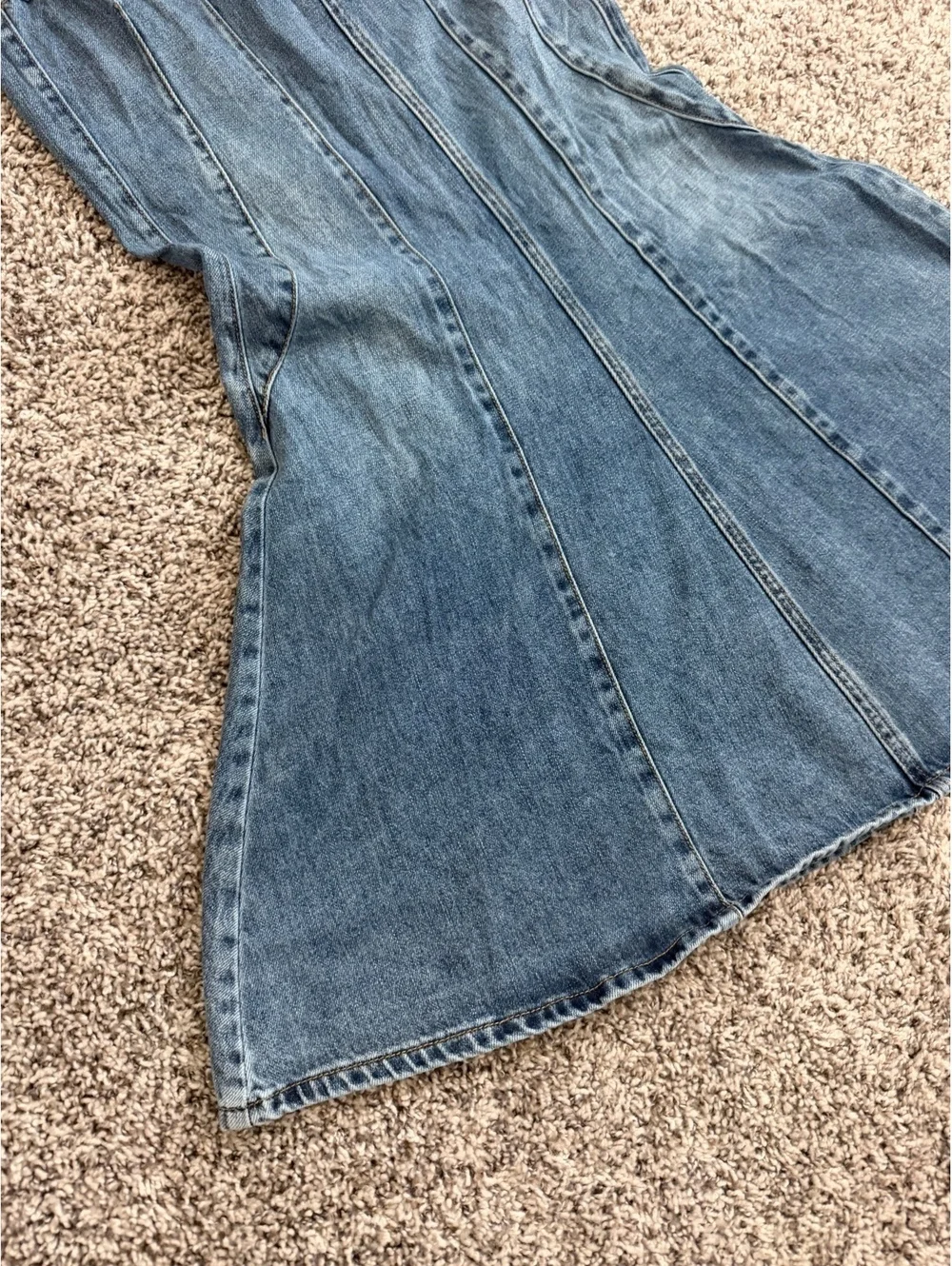 BDG Urban Outfitters Blue Denim Mermaid Maxi Flared Panel Skirt Women's Size S